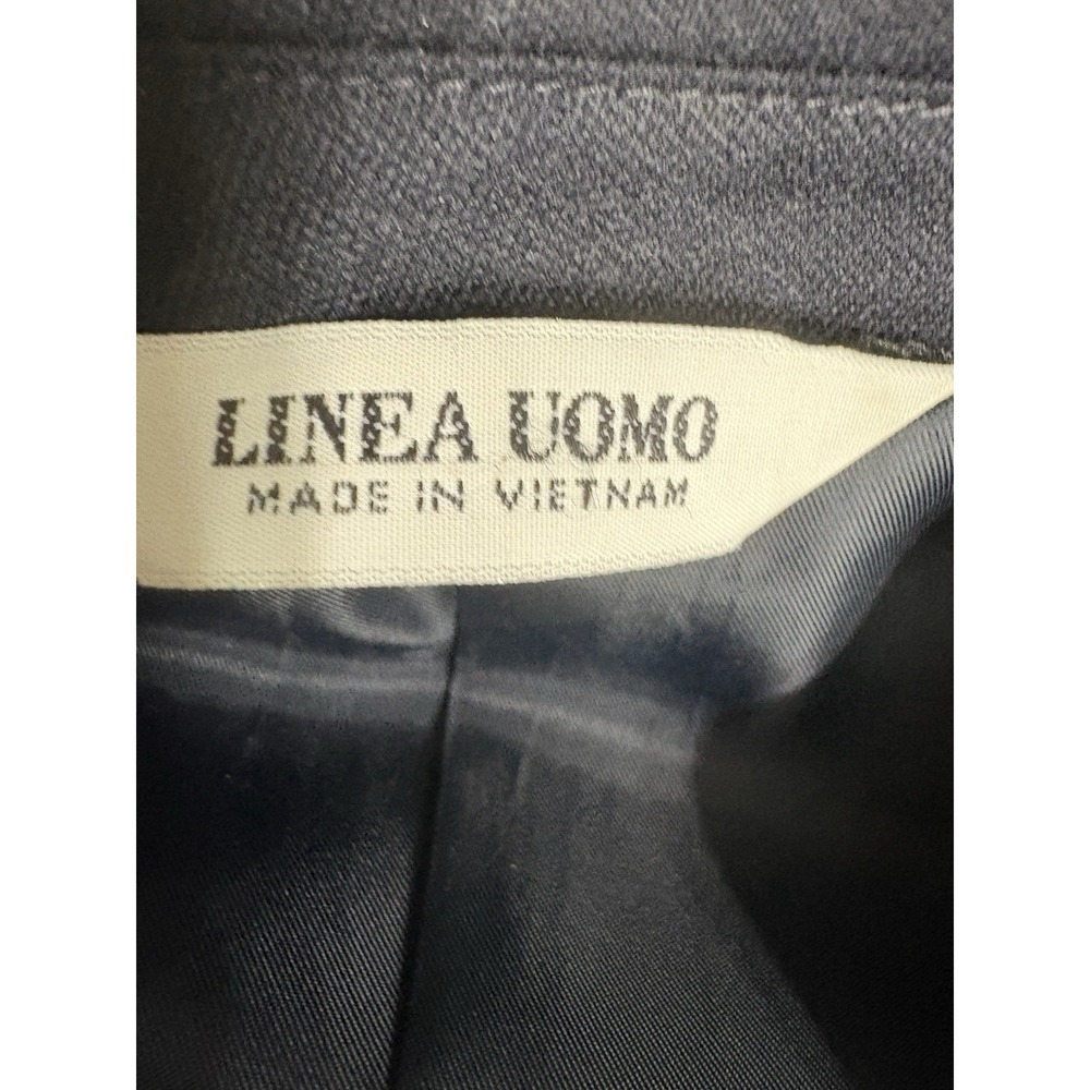 Linea Uomo 48R Navy Blue Modern Fit 100% Wool Mens Blazer Suit Jacket Sport Coat - Picture 5 of 10